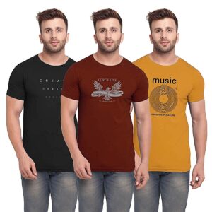 BULLMER Men’s Slim T Shirt (Pack of 3)