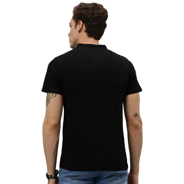 Urbano Fashion Men's Solid Mandarin Collar Slim Fit Cotton T-Shirt
