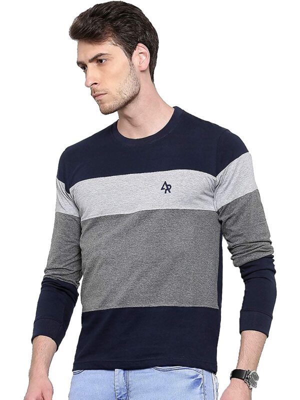 ADRO Multicolour Cotton Full Sleeve T-Shirt for Men