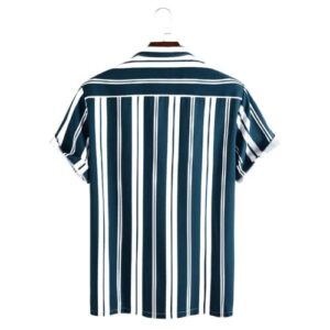 Dream Choice Mens Lycra Striped Short Sleeve Shirt