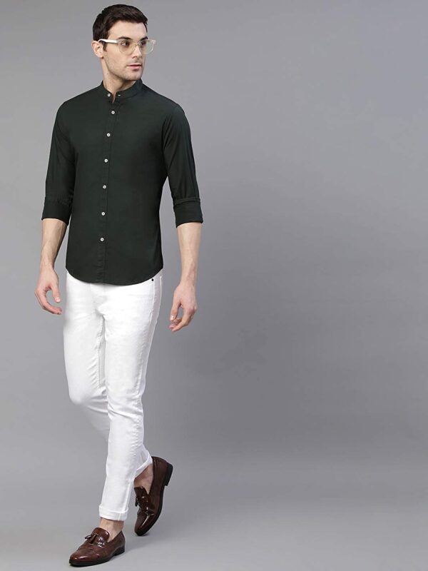 Dennis Lingo Men's Solid Slim Fit Casual Shirt