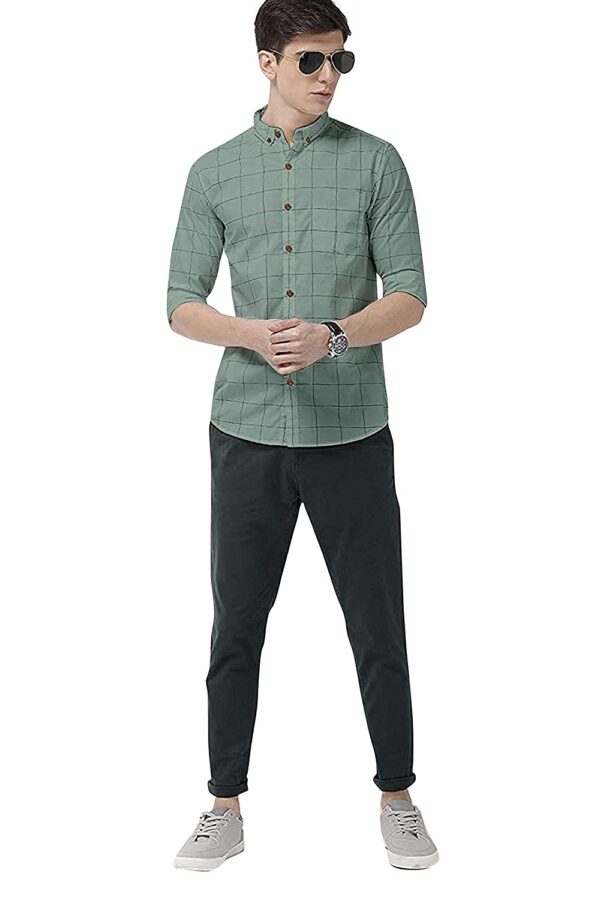 IndoPrimo Men's Slim Fit Casual Shirt