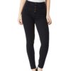 Miss Chase Women's Black Skinny Fit High Rise Clean Look Regular Length Stretchable Denim Jeans