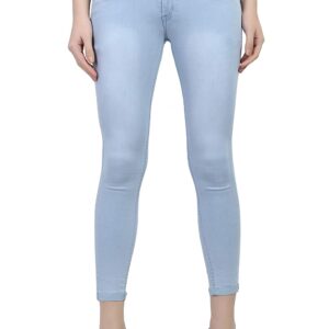 LUXSIS Women’s/Ladies/Girls Denim Plain/Solid Jeans Mid Waist Stretchable Slim Fit Ankle Length Jeans
