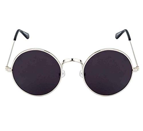 DEVEW Men's and Women's Round Sunglasses , Black, Medium