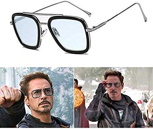ARZONAI Ironman Tony Stark Avengers Metallic Stylish Square Men's Sunglasses