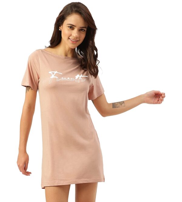 Freecultr Women's T-Shirt Knee Length Dress