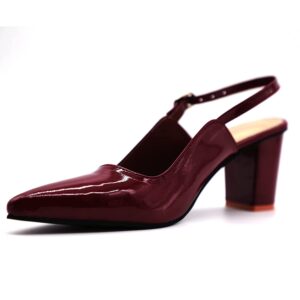 Women’s Classic Pointed Block Heel Pump Shoes