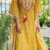 Smita Fashion Women's Printed Stitched Kaftan Kurta with Pant Set