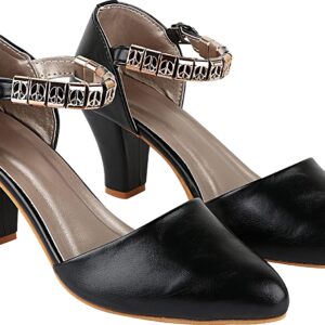 Shoetopia Women’s & Girl’s Solid Stylish Block Heels Pumps
