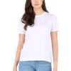 PUNTO UNO Round Neck Plain Cotton T-Shirt for Women & Girls